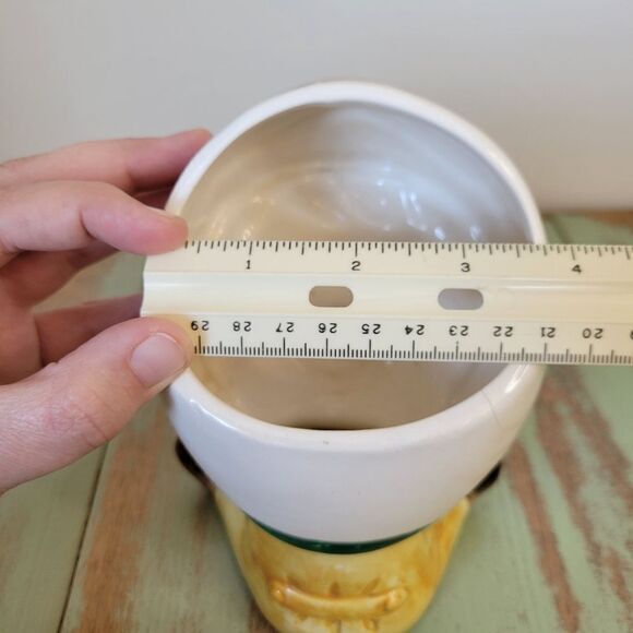 Vintage Freckled Little Boy with Helmet, Goggles, & Red Car Planter - 1960's - Picture 15 of 16